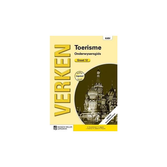 Verken Toerisme Gr 12 OG with Control Test Book & Question Bank CD